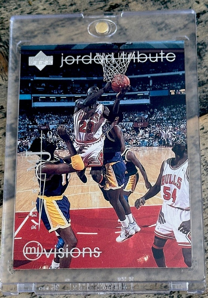 Vintage 90s Michael Jordan Bulls Jersey #23 Rare Silver Card Authentic Retro