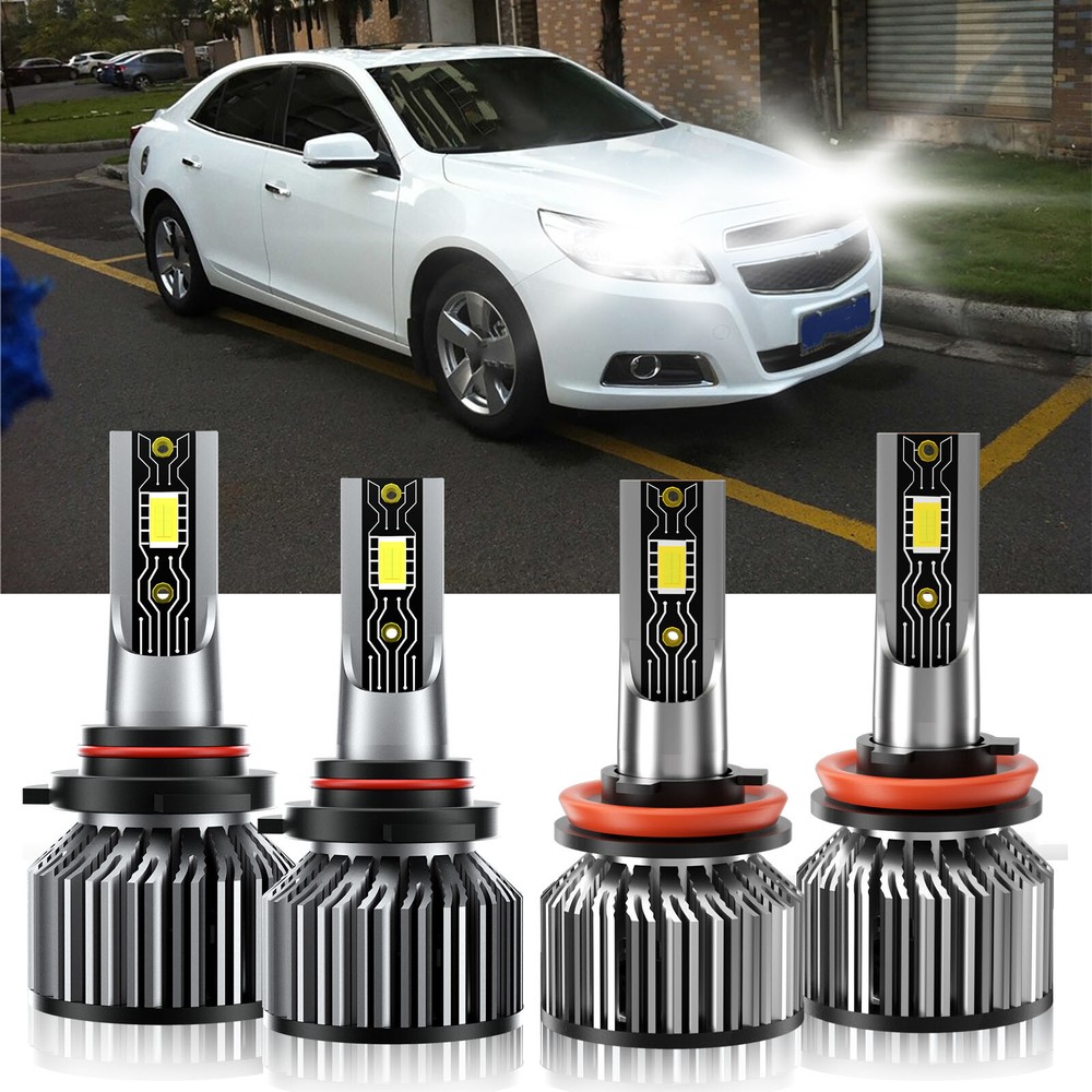 For Chevrolet Malibu 2013-2021 9005 H11 LED Headlight Bulbs Super Bright 6500K