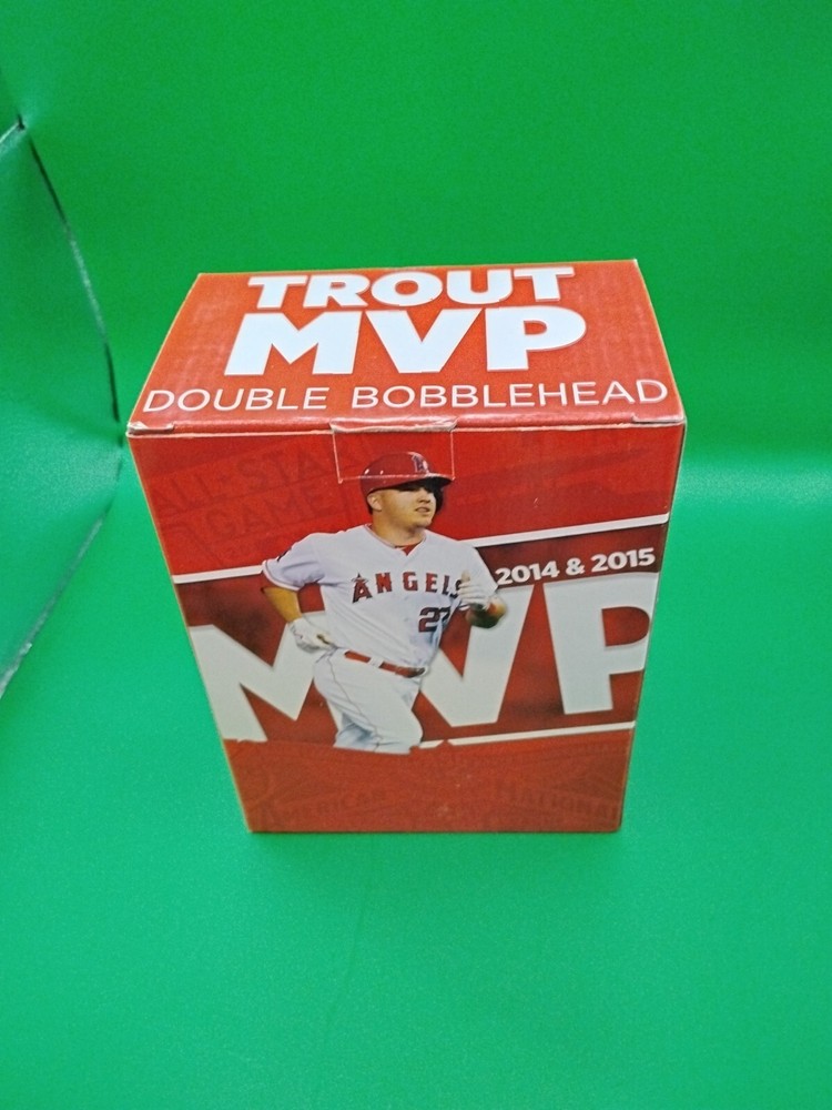Mike Trout MVP Double Bobblehead 2014 & 2016 Los Angeles Angels SGA Anaheim