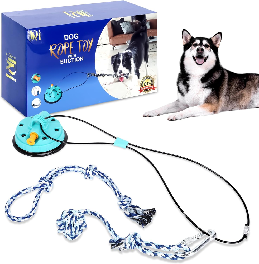 Durable Suction Dog Rope Toy for Aggressive Chewers and Puppies