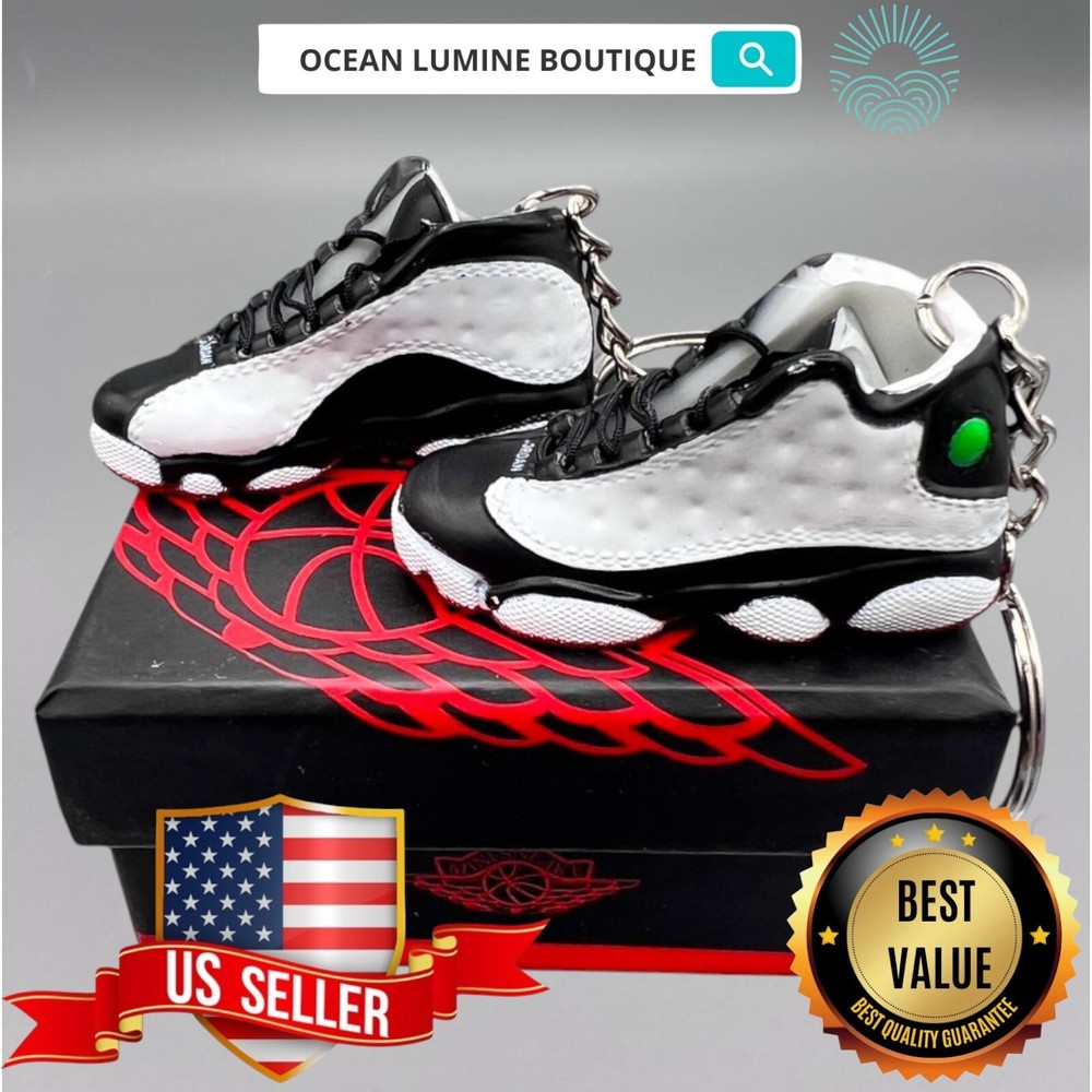Air Jordan 3D Mini Sneaker Keychain, Shoe Keyring Shoe Box, Display Box Option