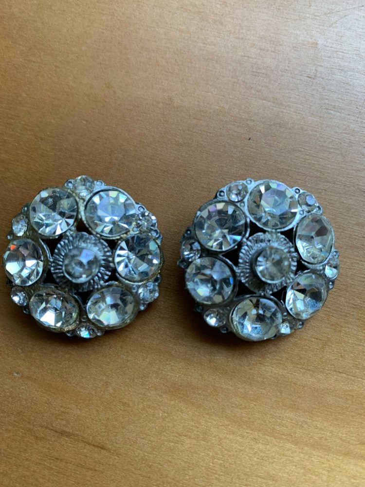 Two Beautiful, Big, Rhinestone Buttons