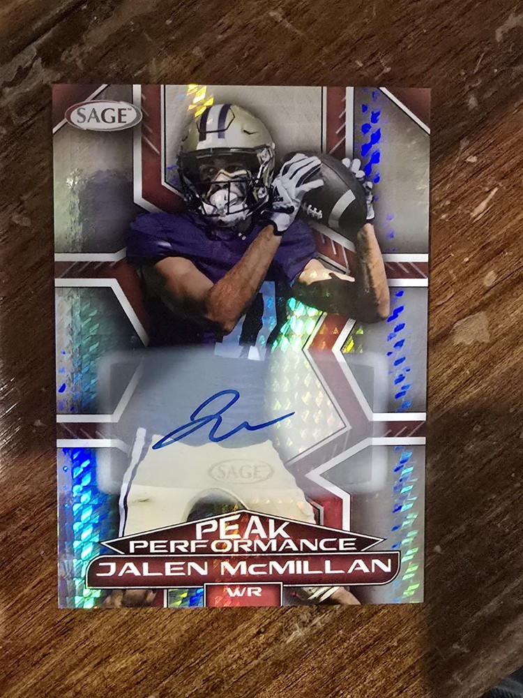 Jalen McMillan 2024 SAGE HIGH SERIES PEAK PERFORMANCE ROOKIE AUTO #PKA-JM2 BUCS