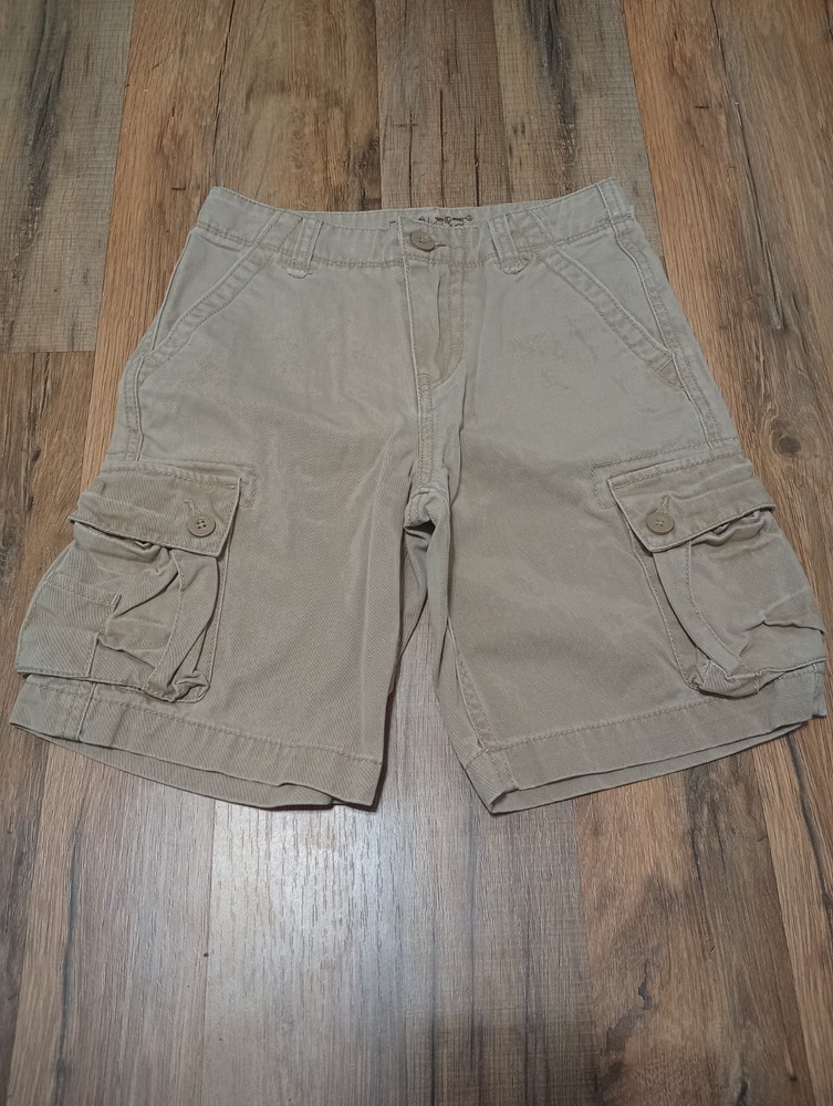 Levi Boys Youthful Khaki Cargo Shorts Size 7 100% Cotton Adjustable Waist