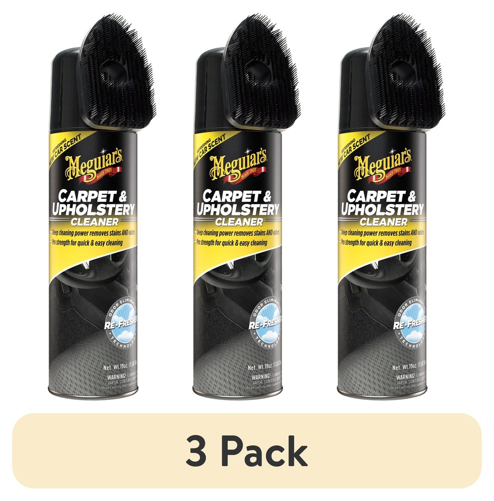 3-Pack Carpet & Upholstery Cleaner for Cars & Fabrics