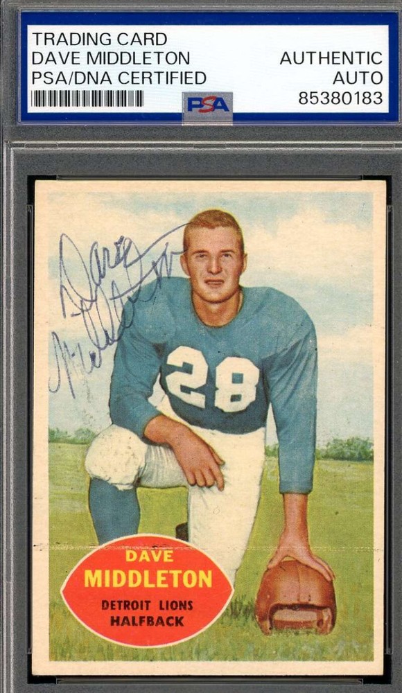 Dave Middleton 1960 Topps PSA DNA Certified Vintage Signed Baseball Card