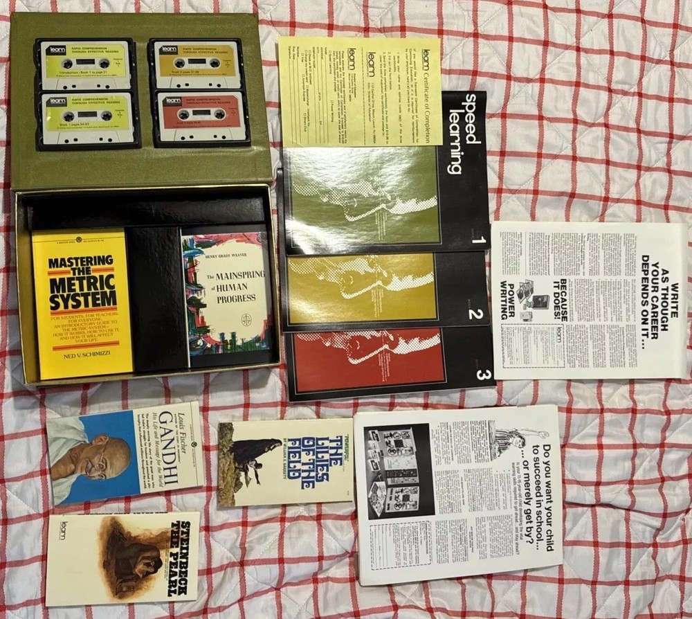 Speed Learning - Set With Cassettes, Books, Other Instructions VTG