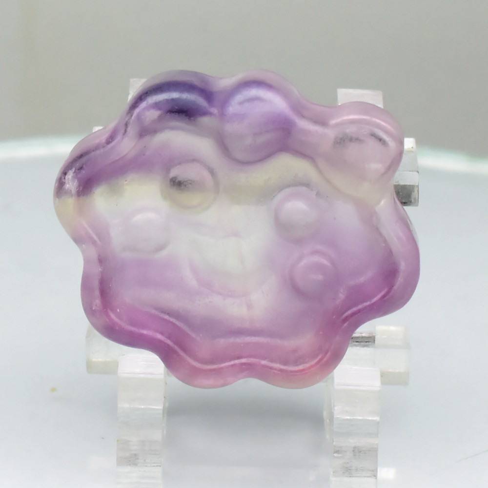 42.36ct Natural Green Purple Fluorite Cloud Carving Gemstone from Africa