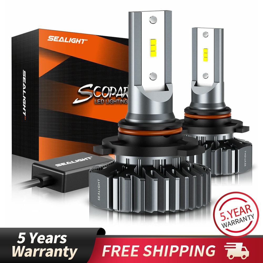 9005 LED Headlight Bulbs Conversion Kit High Beam White Super Bright SEALIGHT