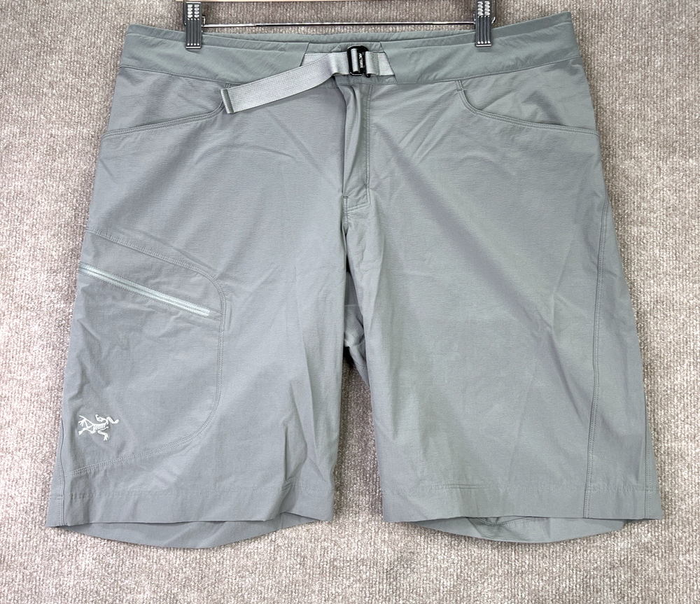 Arcteryx Lefroy Hiking Shorts Mens 38 Gray 11” Nylon Outdoor Quick Dry EUC