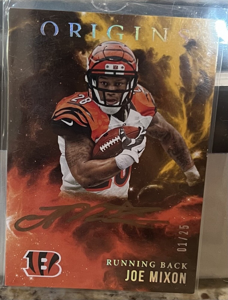 2017 Panini Origins - Rookie Autographs #RA-JM Joe Mixon GOLD INK #01/25 Bengals