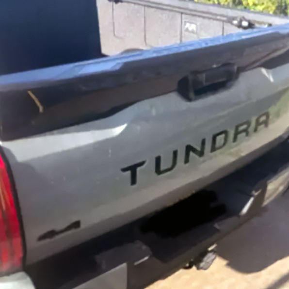VINYL: Gloss Black Letters Inserts Toyota Tundra 2022 2023 2024 2025 Tailgate