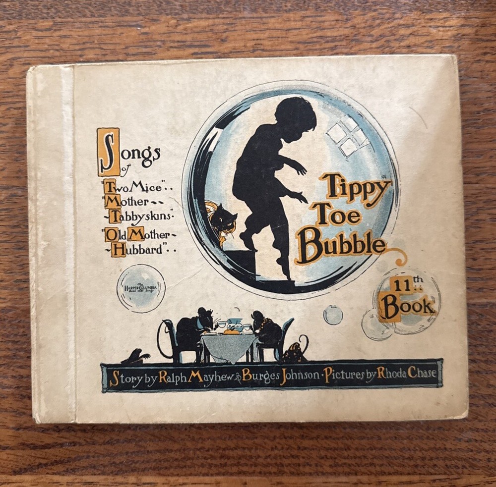Antique Bubble Book Tippy Toe 1920 Complete Harper Columbia Story Records