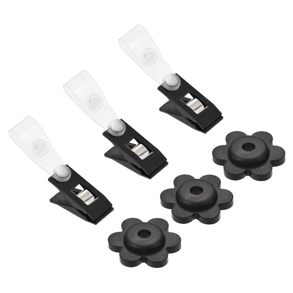 1 Set/3 Pack Rubber Garden Flag Stopper and 3 Pack Anti-Wind Clip - Flag Pole...