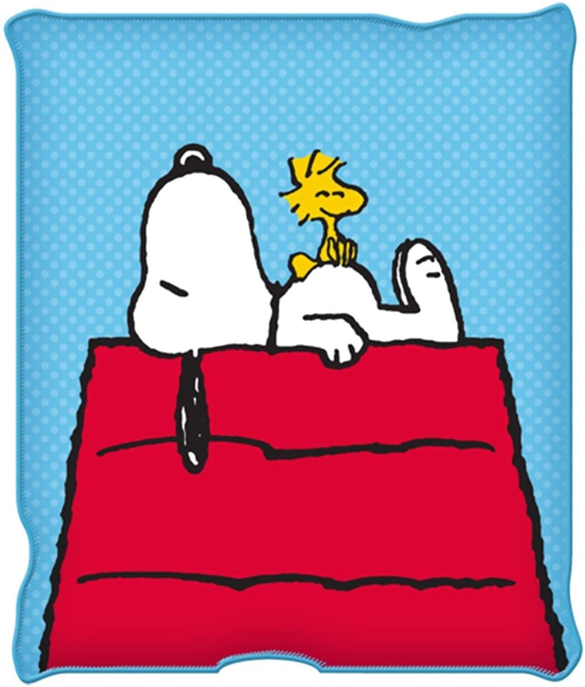 Snoopy Woodstock Peanuts Fleece Blanket 45x60 Inches Cozy Soft Throw