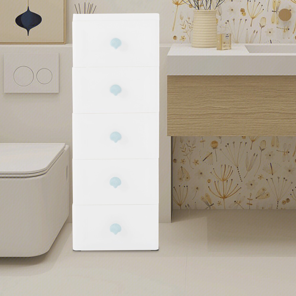 Mobile Rolling Storage Cart with Drawers for Bathroom Organization