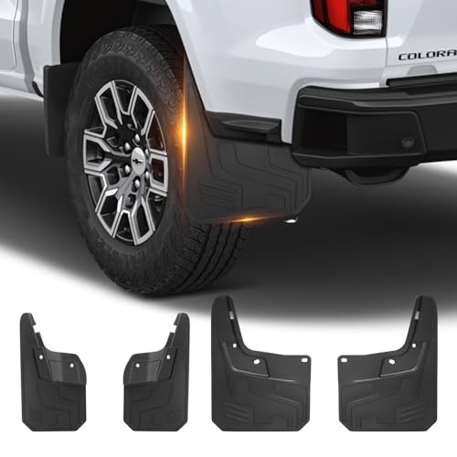 4 Pack Truck Mud Flaps Suitable for Chevrolet Colorado 2023–26 with Splash Guard