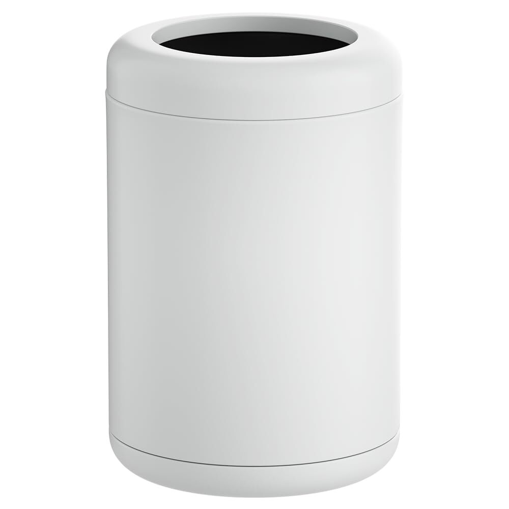 White Open Top Trash Can 10L/2.6Gal  Wastebasket Bin Garbage Can For Bathro...