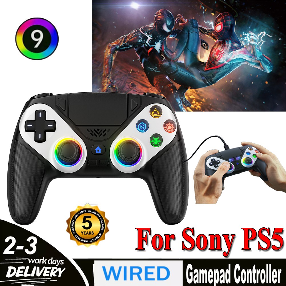 1-PACK For Sony Playstation 5 PS5 DualSense Wireless Black Controller w/Flash-US