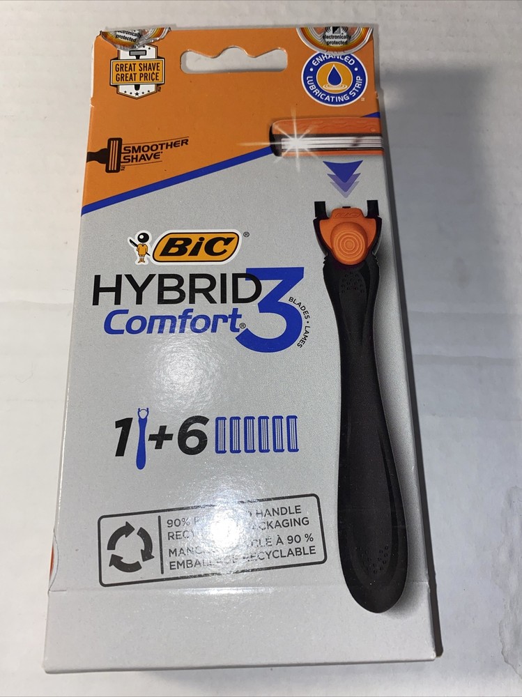 3 TOUGH BLADE Triple Blade Razor 6 Cartridges Micro Touch Tough pivoting head