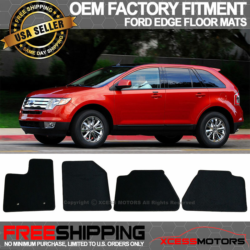 Fits 07-13 Ford Edge 4Dr OE Factory Floor Mats Carpet Front&Rear Nylon Black