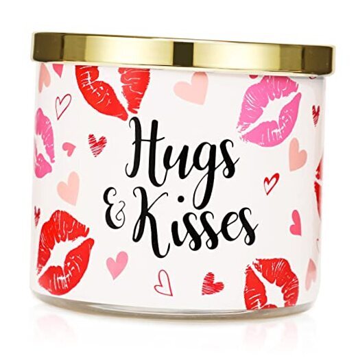 Romantic Rose Scented Candle – Valentine's Hug & Kisses Gift