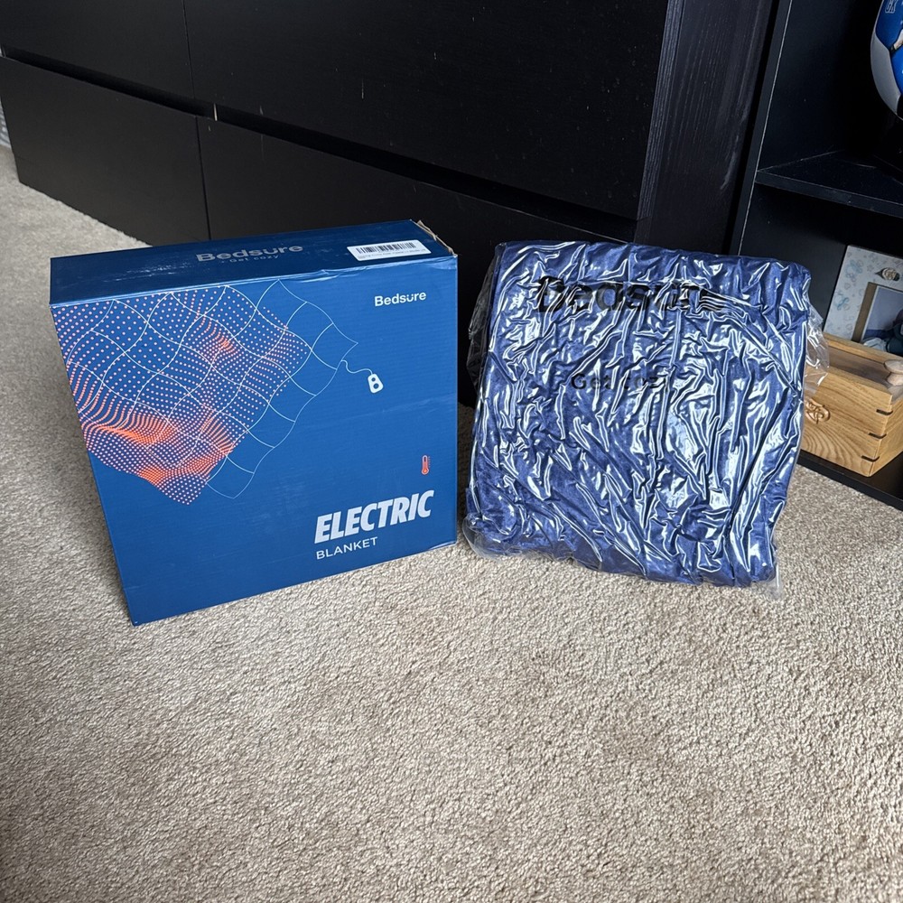 Bedsure Flannel Electric Heating Throw Polar Fleece G2 Blanket 50x60 in Soft Gray for Cozy Warmth