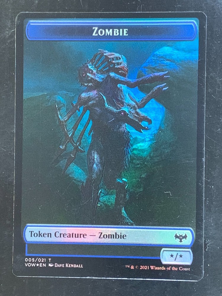 Zombie 005/021 Token Foil Card from MTG Crimson Vow Innistrad Set  