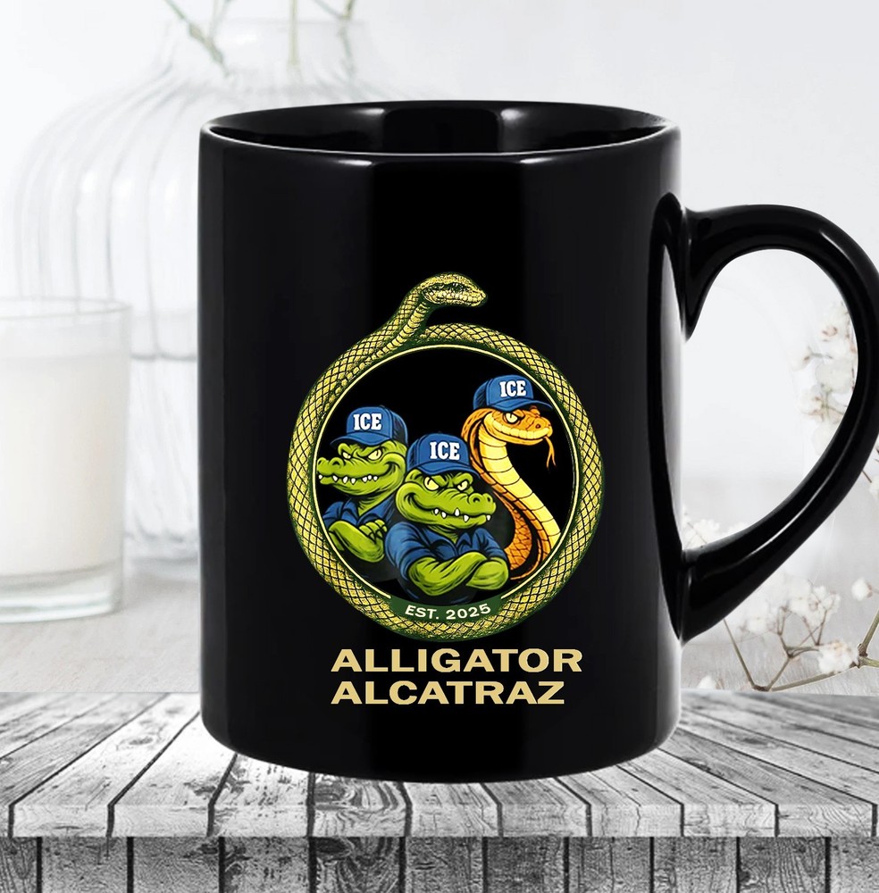 Funny Florida Everglades Parody Coffee Mug – Alligator Alcatraz Design  