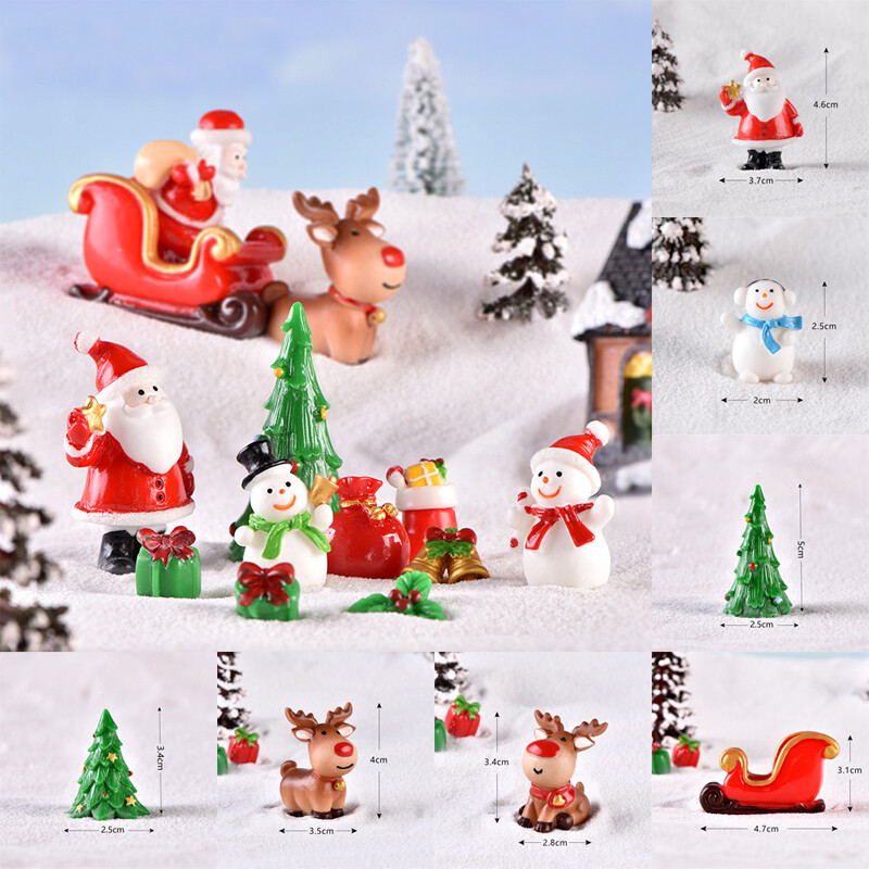 1PC Santa Claus Fairy Garden Decor Figurines Christmas Decoration