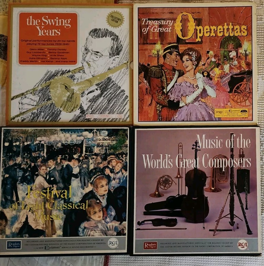 Lot of 4 READER'S DIGEST Box LP Sets / 39 Albums /