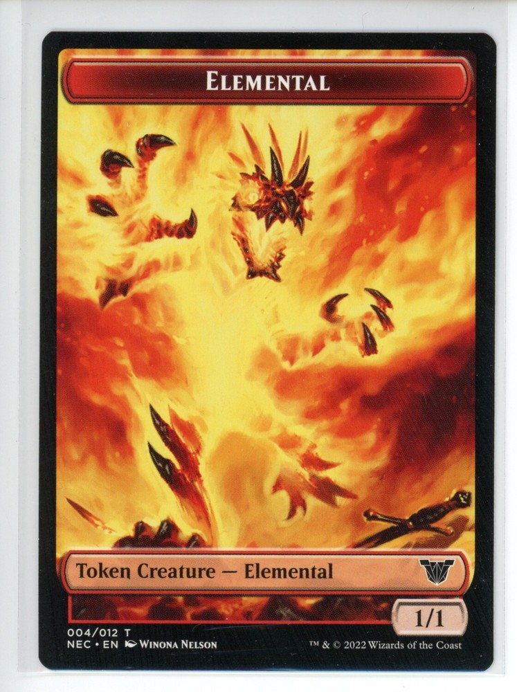 ELEMENTAL // SPIRIT (009) DOUBLE-SID Neon Dynasty Commander #4//9 NEC(NM+)(MTG)-image
