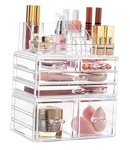 Acrylic Dustproof Makeup Storage Organizer Drawers Large Skin Care Clear
