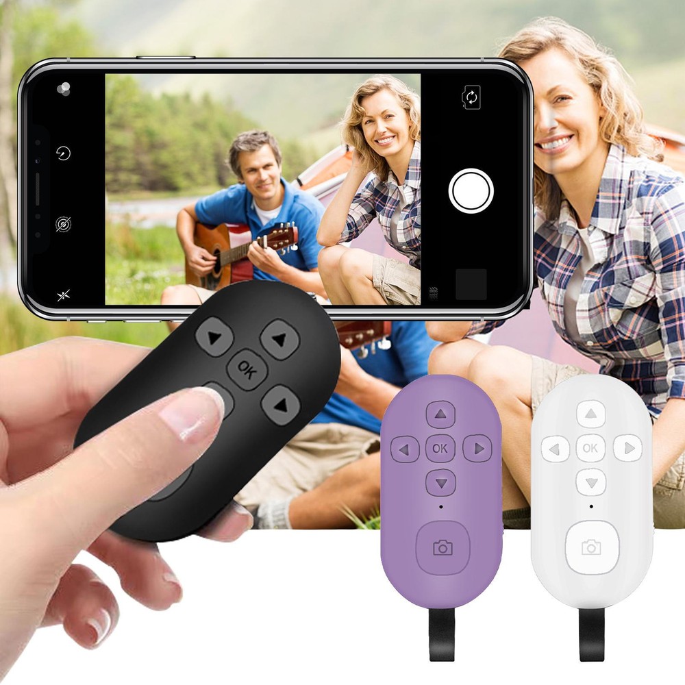 Wireless Remote Camera Shutter Button for Selfies and Page Turning