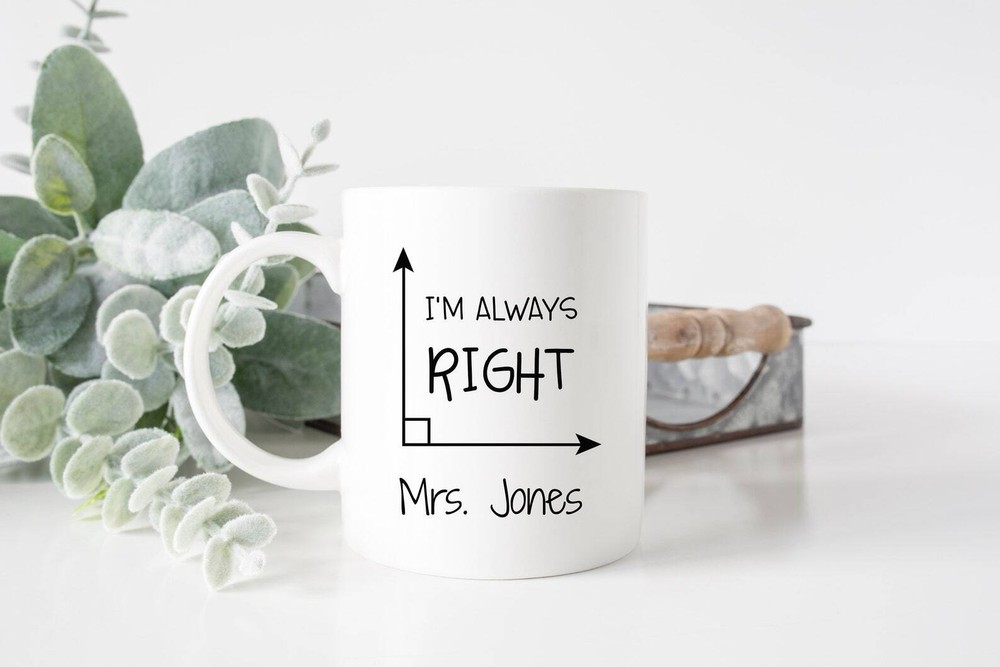 Math Teacher Gift Personalized Mug Funny Teacher Mug End Of Year Teacher