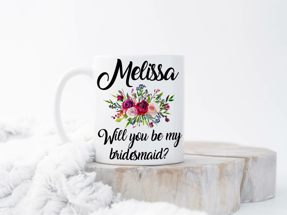 Personalized Mug Bridesmaid Proposal Mug For Bridesmaid Custom Name Mug