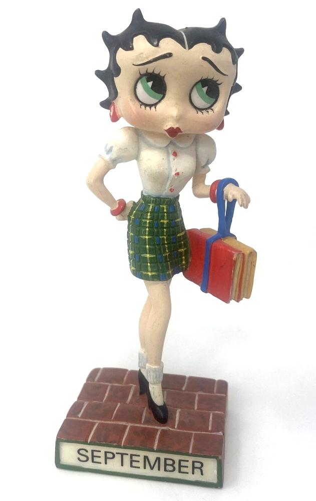 Vintage Betty Boop Danbury Mint September Calendar Figurine with School Theme