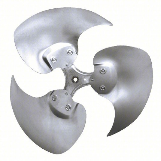 REVCOR Replacement 3 Blade Propeller 20in. Fan Blade Dia. 1/2in. Bore 34° Pitch