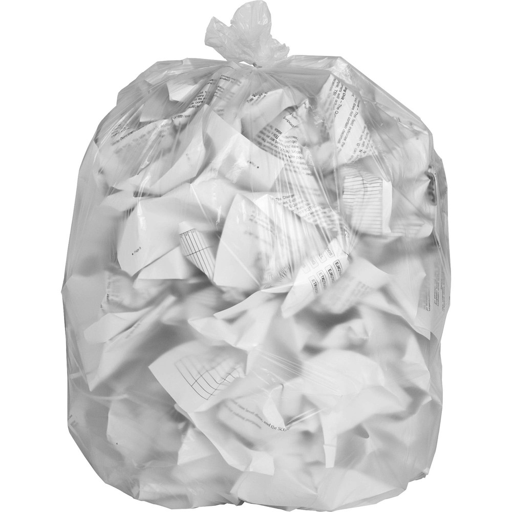 High-Density Resin Trash Bag, Extra Large, Clear, 200 per Carton