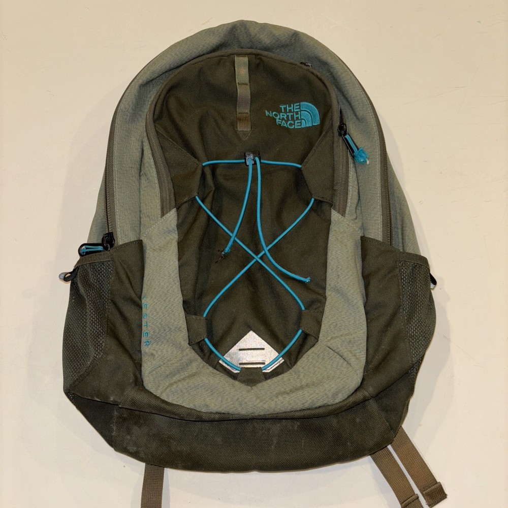 THE NORTH FACE VINTAGE BASIC LOGO JESTER BACKPACK Olive Green/Teal