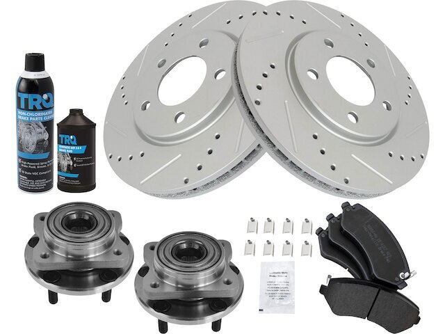 Front Brake Pad and Rotor and Wheel Hub Kit fits Voyager 2001-2003 36XWCZ