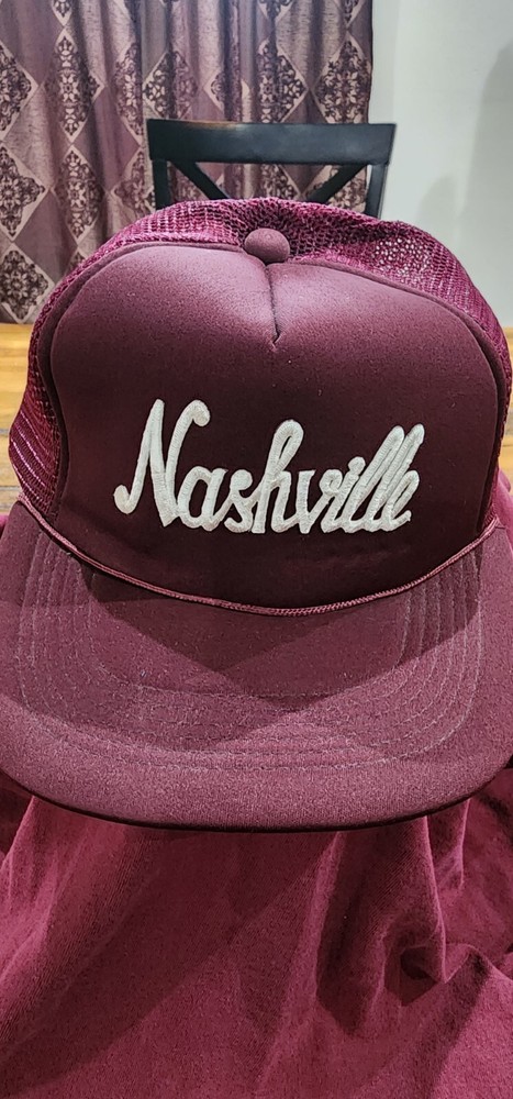 Vintage Nashville Mesh Trucker Hat Embroidered Retro Dad Cap Gift