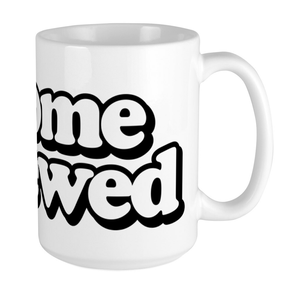 CafePress Home Brewed Coffee Mug, Large 15 oz. White Coffee Cup (37981865)