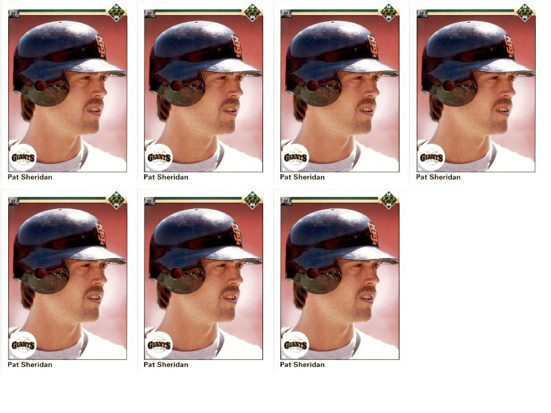 (7) 1990 Upper Deck #460 Pat Sheridan San Francisco Giants Card Lot