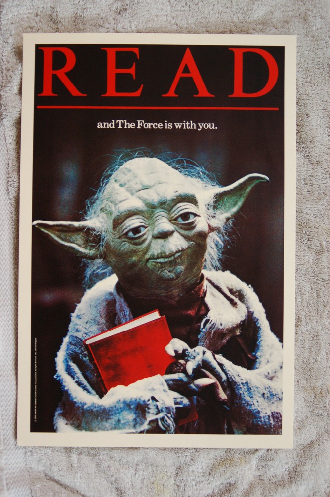 Yoda READ promotional poster 1983 Star Wars