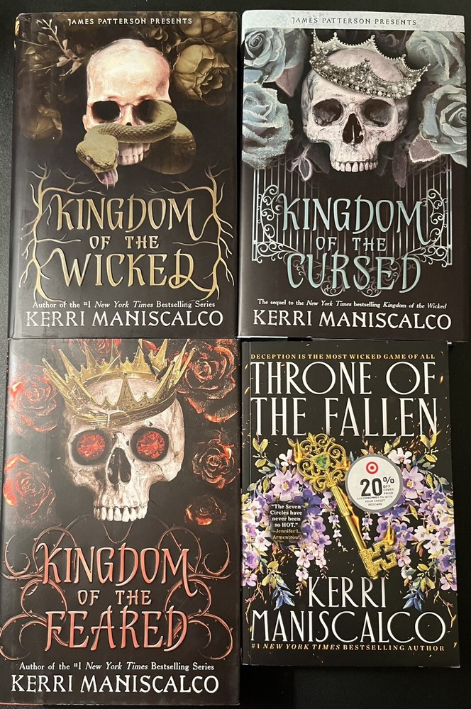 Kingdom Of The Wicked Cursed Feared Lot x4 Book Set Kerri Maniscalco Throne