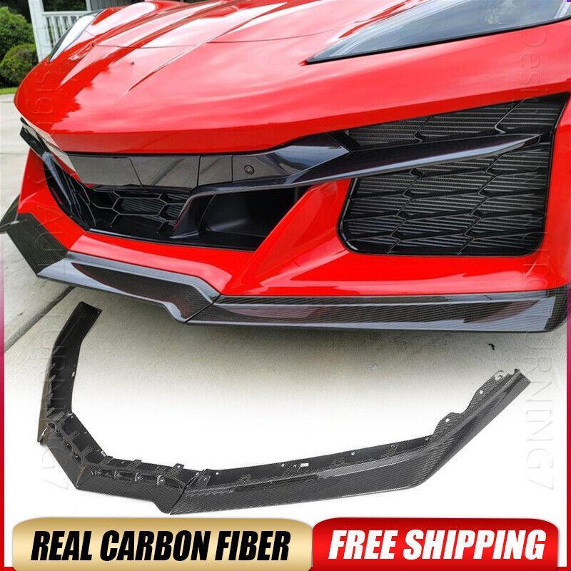 2023 Chevy Corvette C8 Z06 Real Carbon Fiber Front Bumper Lip Splitter