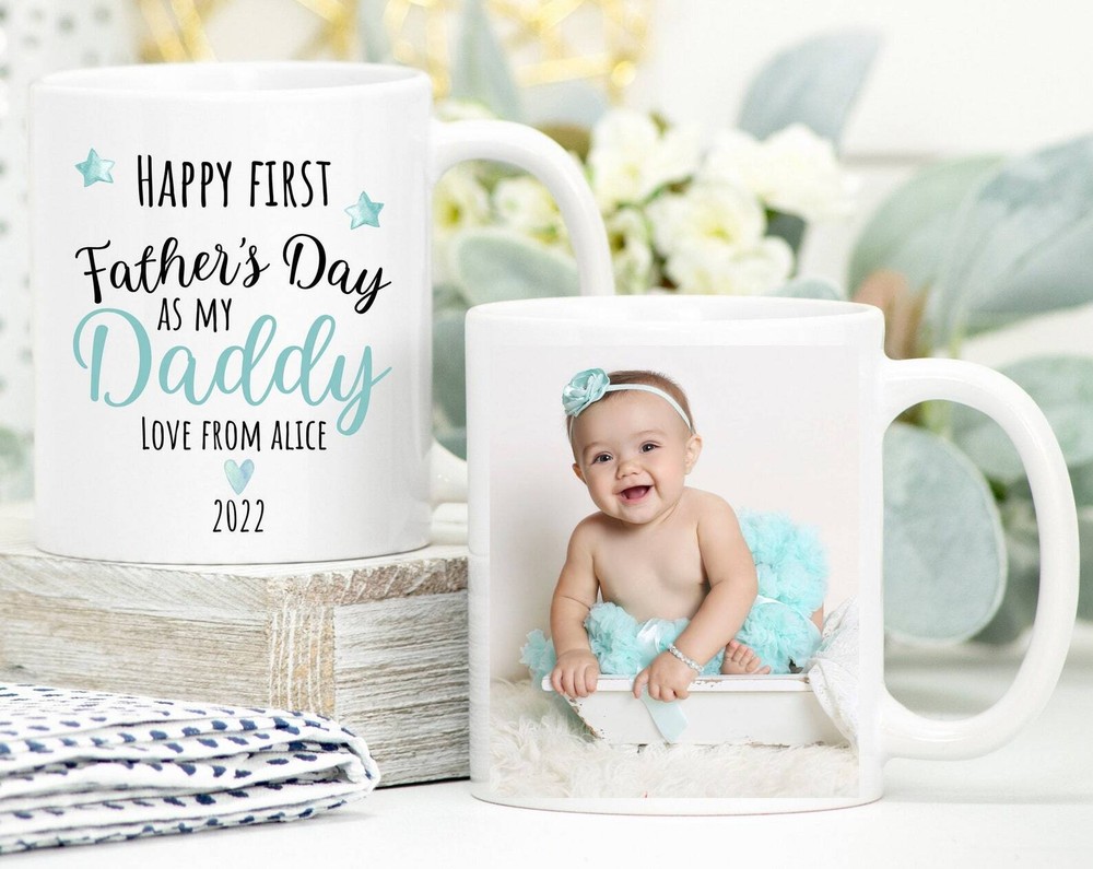 Feliz Primer Día del Padre Taza Personalizada Regalo Para Papá Nuevo Papá Papá