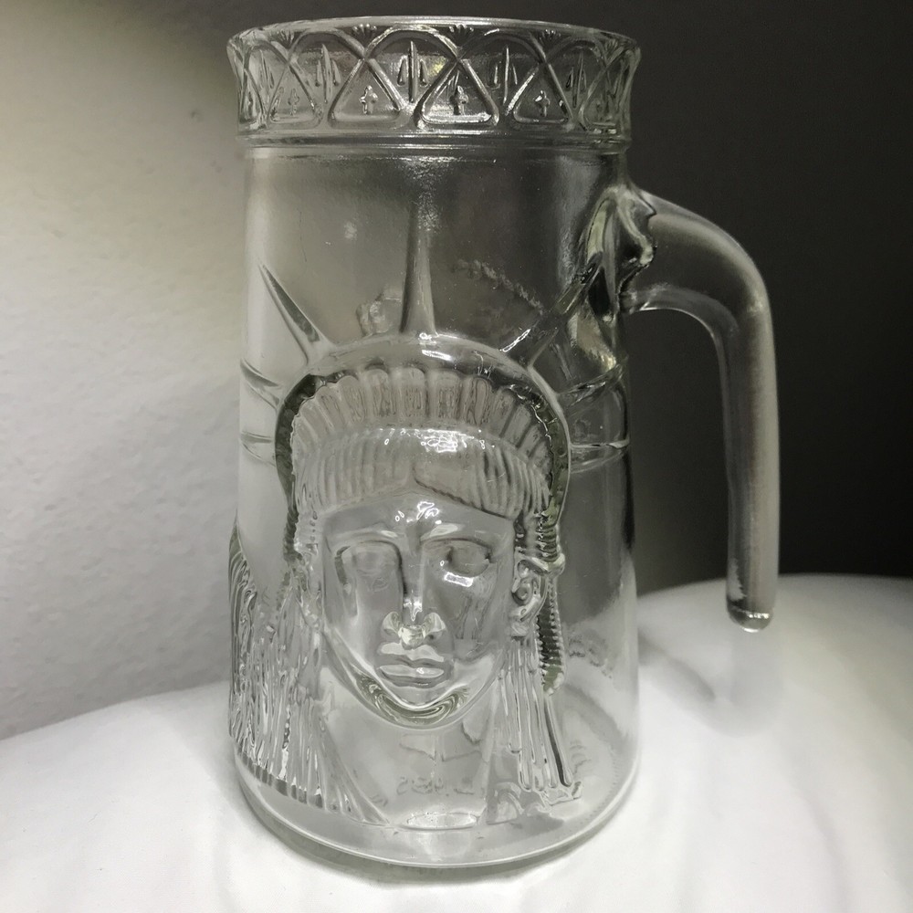Statue of Liberty Centennial Glass Mug 1985 ~ Anchor Glass ~ Keep The Torch Lit