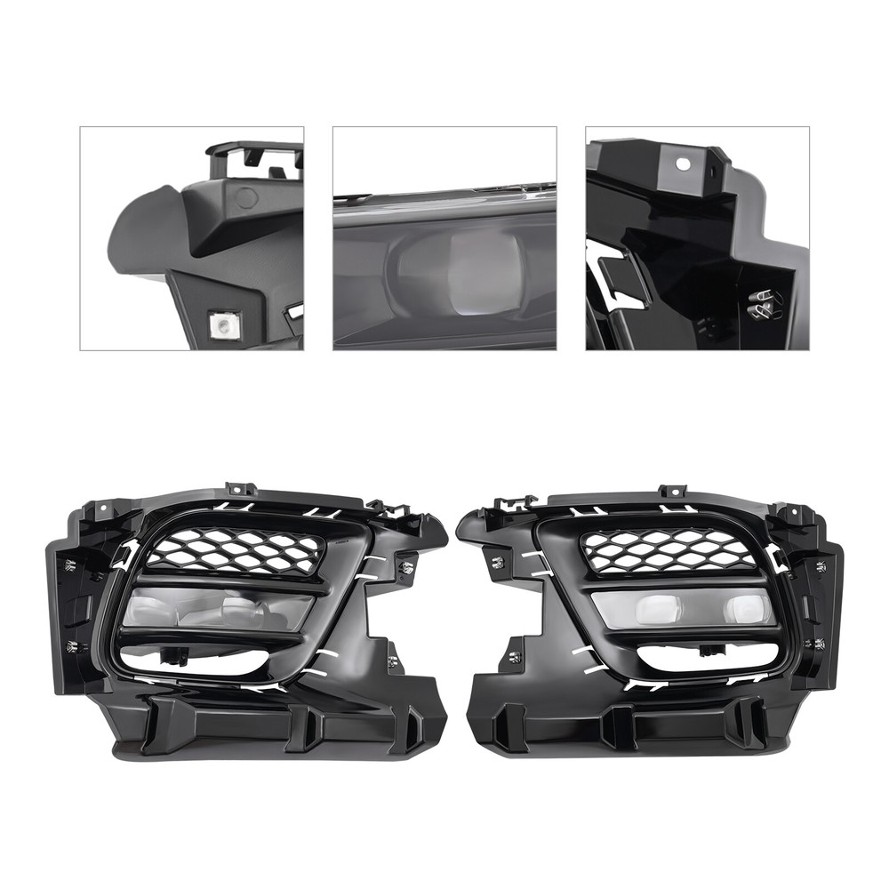 LED Fog Light Lamps W/ Covers Bezel For Jeep Grand Cherokee 2017-2022 LH&RH